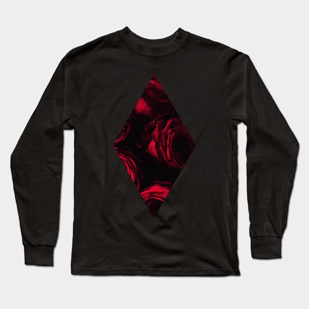 Minimalistic - Diamond Roses Long Sleeve T-Shirt by Dabejo